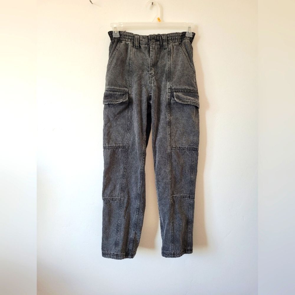 Women's Charcoal Cargo Jeans
